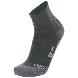 UYN Low Cut Trekkingsocken doppellagig Herren military/grey melange 39-41
