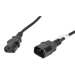 Lanberg CA-C13E-11CC-0050-BK Stromkabel Schwarz 5 m C13-Koppler C14-Koppler