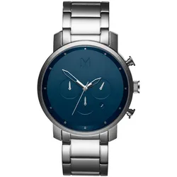 MVMT - CHRONO 45 - MIDNIGHT SILVER - silber - blau - silber / 45 MM