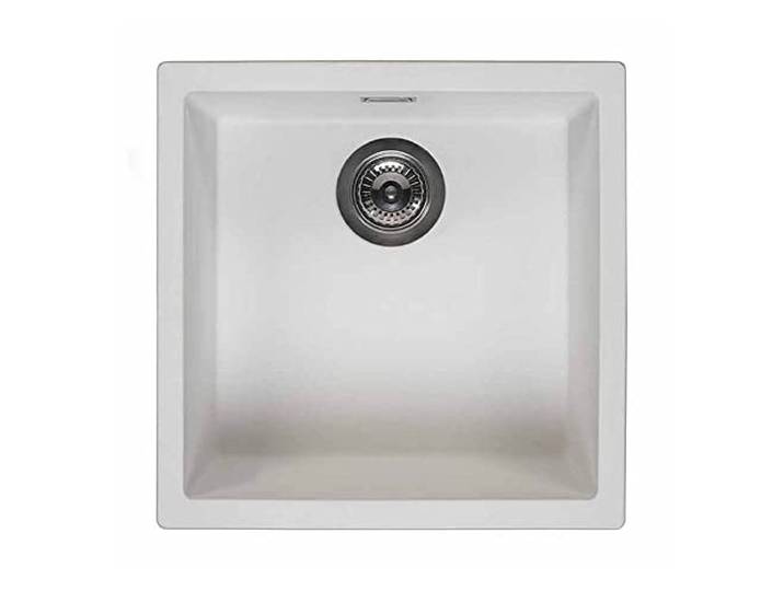 Reginox R32305 Regi Granit Spüle AMSTERDAM 40 Pure White ab 50 cm Schrankbreite/Auflagespüle/Unterbau/Einbauspüle