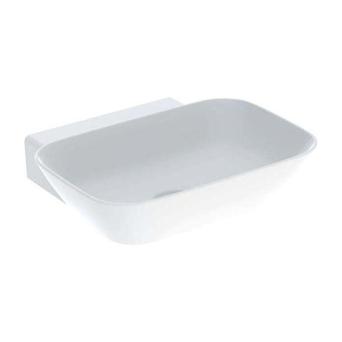 Geberit One Aufsatz-Waschtisch 505040016 50x42,5cm, Schalenform, ohne Überlauf, weiß KeraTect, ohne Hahnloch