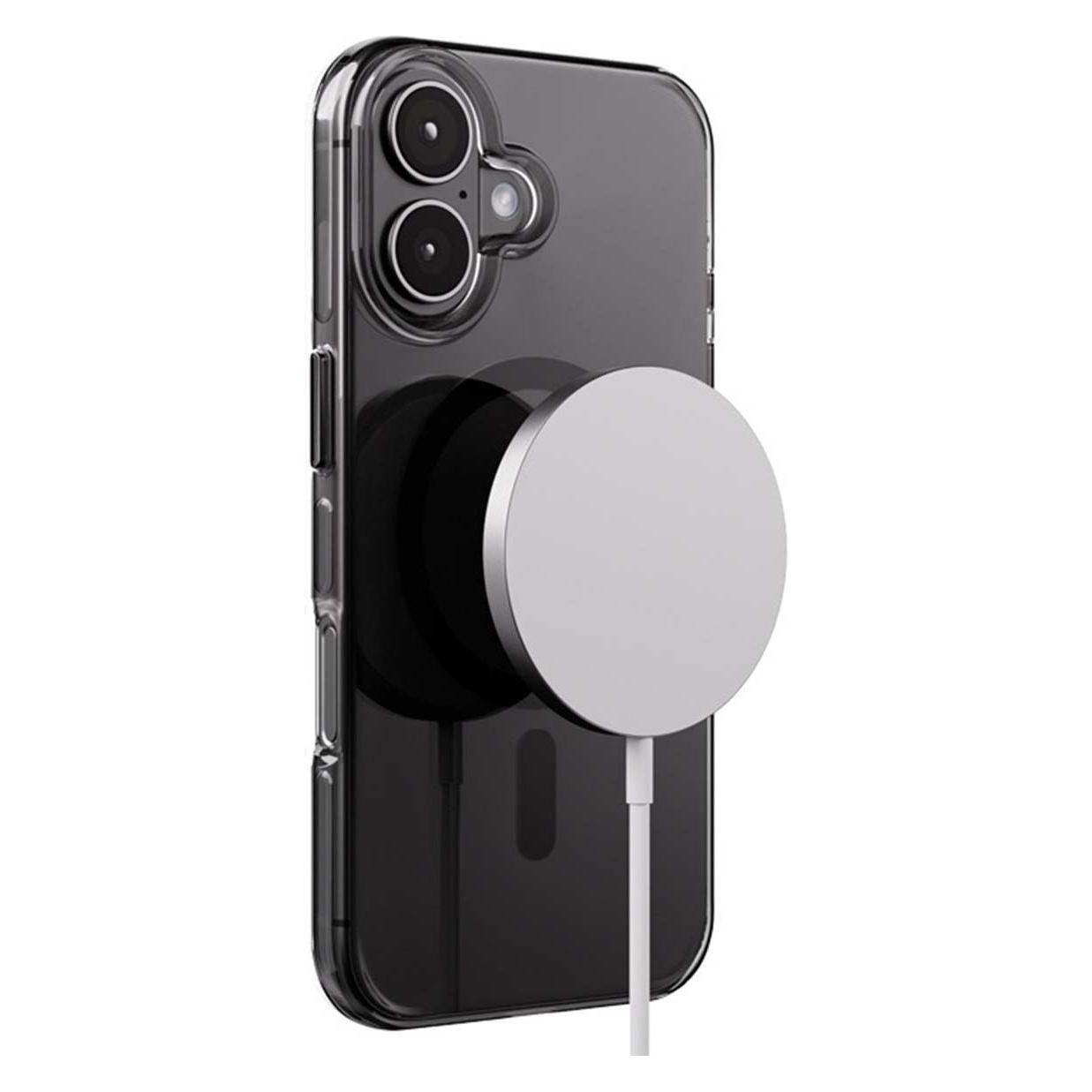 Crong MagSafe Hülle iPhone 16 robust stosssicher (Apple iPhone 16) (CRGCLRMPIP1661BLK)