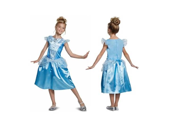 Disguise Disney Prinses Assepoester Officieel Klassiek Kinderkostuum, Sprookjesachtige Prinsessenjurk Verkleedset, 5-6 Jaren