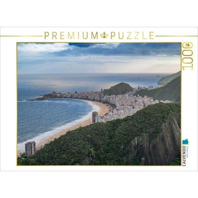 CALVENDO Puzzle Panorama der Copacabana | 1000 Teile Lege-Größe 64x48cm Foto-Puzzle für glückliche Stunden