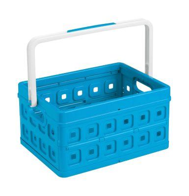 Sunware Klappbox Square, Inhalt 24 Liter, mit Griff, blau/weiß