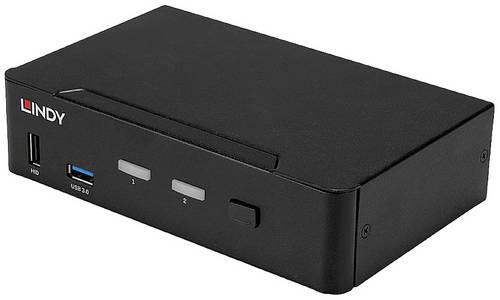 LINDY KVM-Umschalter DisplayPort 7680 x 4320 Pixel