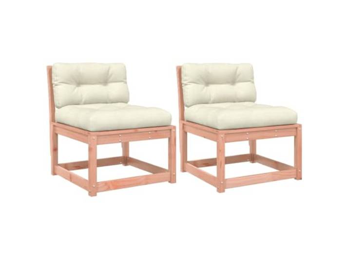 KLGBNCVE Gartensofas mit Kissen 2 STK. Massivholz Douglasie Modulares Design, Lattenrost, Wetterbeständig, Pflegeleicht, Für Terrasse und Hof