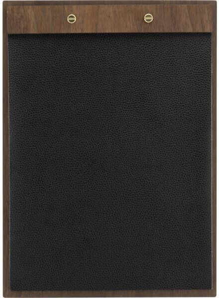 Securit Walnut Leather Menuholder   A4