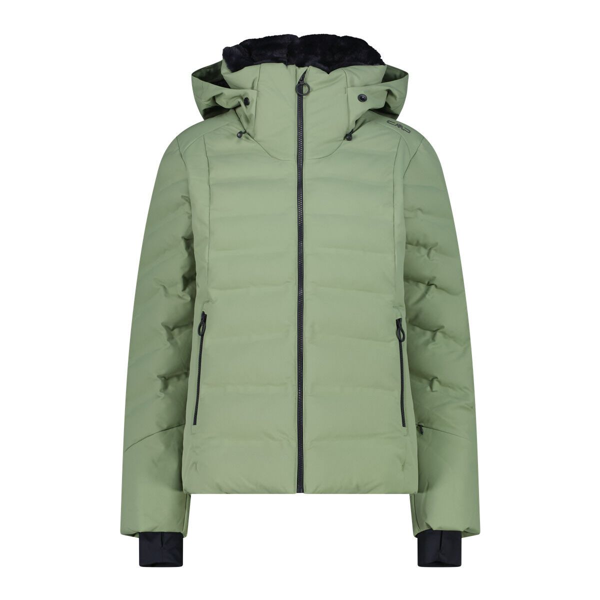CMP Woman Ski Ski Jacket FIX Hood green tea (E624) 50 34W4406-E624-50