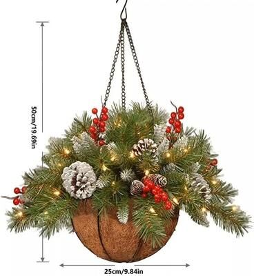Uplifted Goods Christmas Porch Decor With Lights red