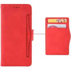 Cover-Discount Xiaomi 17 - Etui viele Kartenfächer (Xiaomi 17), Smartphone Hülle, Rot