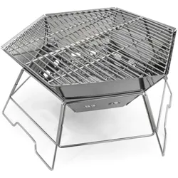 Origin Outdoors Hexagon Grill und Feuerschale 40 x 45 cm