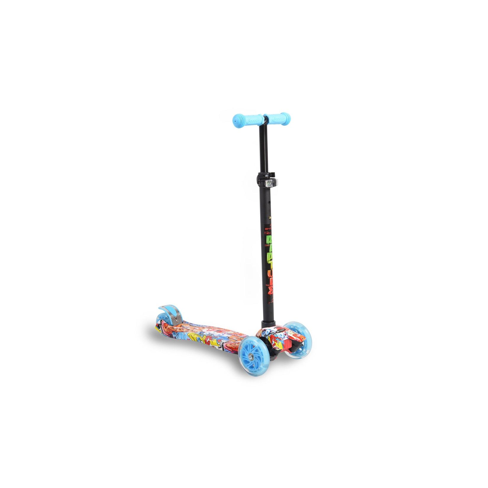 Byox Kinderroller Rapture, Aluminium Scooter mit LED-Rädern, Wassertransferdruck blau
