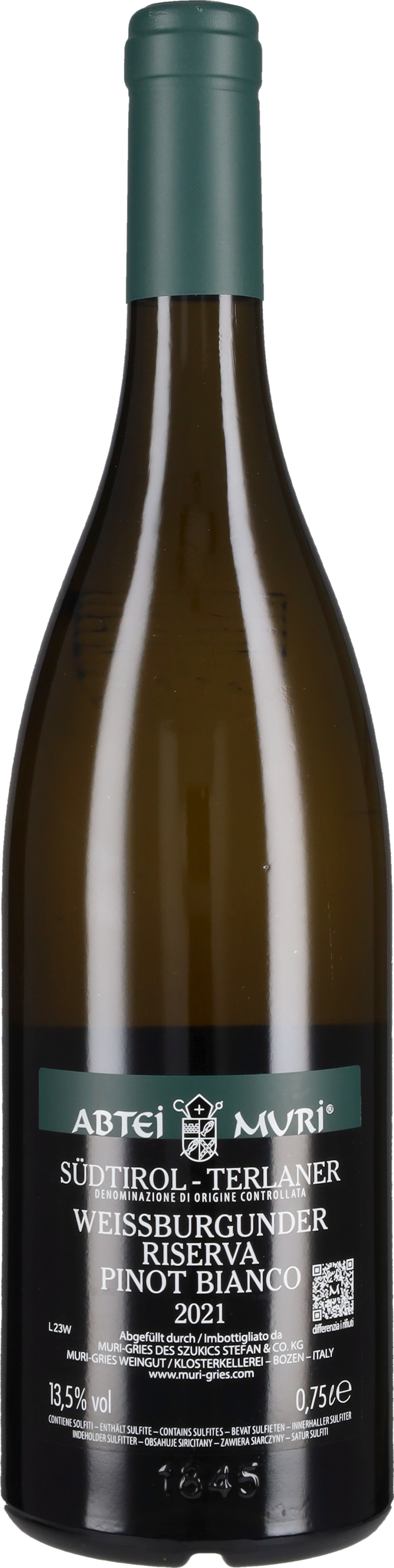 Muri Gries Pinot Bianco Riserva 'Abtei Muri' Muri - Gries 2021