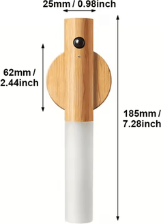 Inspire Curations Magnetic PIR Motion Sensor LED Wall Light light Wood Color
