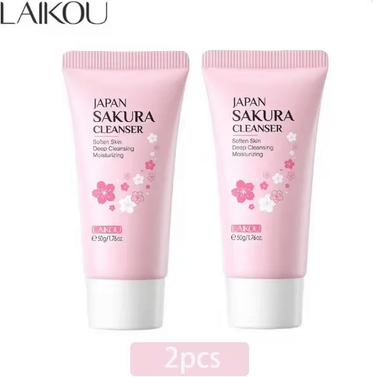 Inspire Essentials LAIKOU Sakura Gentle Deep Cleansing Face Wash For Oil Control And Pore Care 2pcs