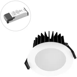 EVN, Einbauleuchte, L44100140 weiss LEDEinbauleuchte IP44 4000K 10W mit Vorschaltgerät (Aluminium, Kunststoff opal)