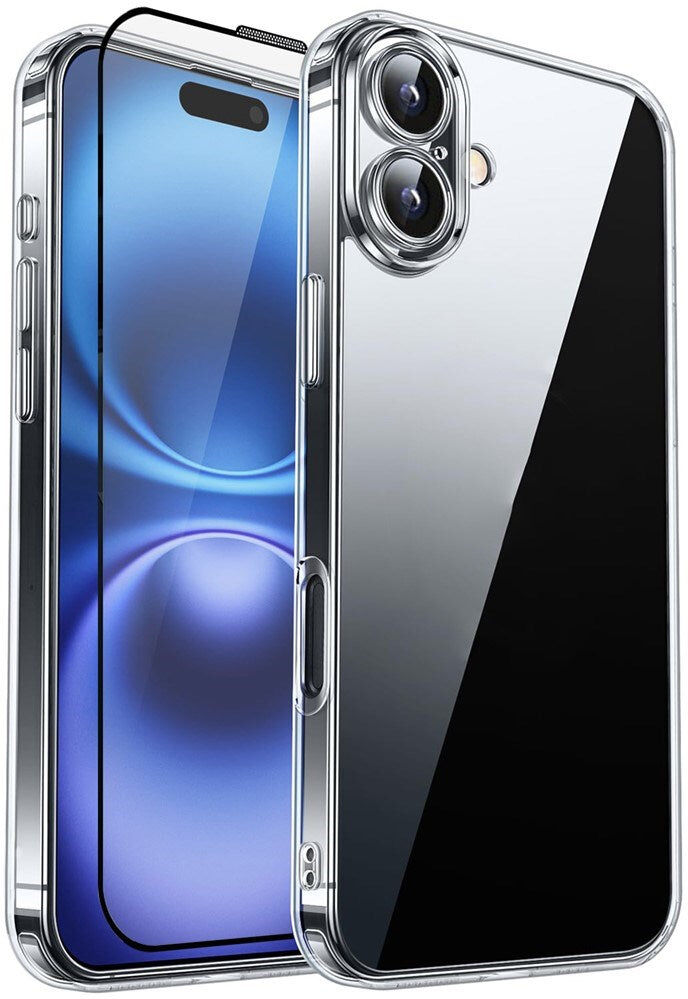 RURIHAI - iPhone 16 - 2-i-1 Beskyttelsessæt - Gennemsigtig