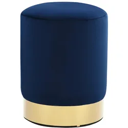vidaXL Hocker Blau und Golden Samt