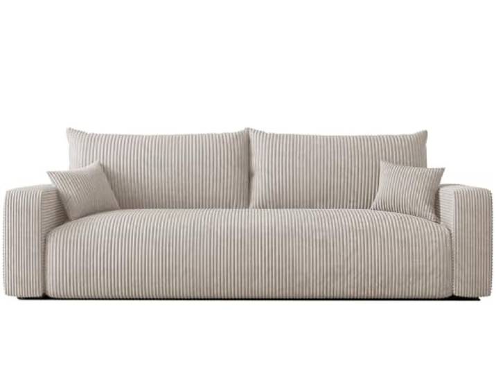 IDOHOME Schlafsofa mit Bettkasten 246x93 - Sofa Cord - 3 Sitzer Sofa mit schlaffunktion - Couch mit Schlaffunktion - Wohnzimmer Couch - Schlafcouch