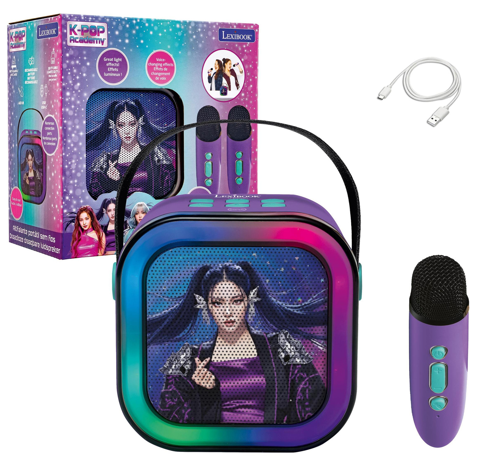 Lexibook K-POP Academy karaoke-luidspreker - Paars - BTC020KPZLXB