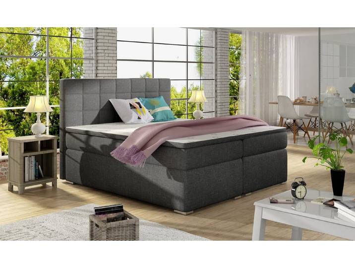 Best for Home Boxspringbett Alice mit Bettkasten & Bonellfederkern inkl. Topper (140x200 160x200 180x200 cm), Handwerksqualität, TOP Preis-Leistungs-Verhältnis