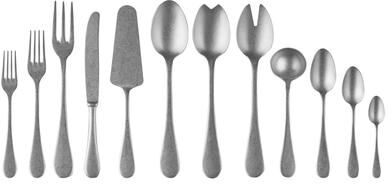 Mepra Vintage Pewter Flatware Set - 67 Pieces