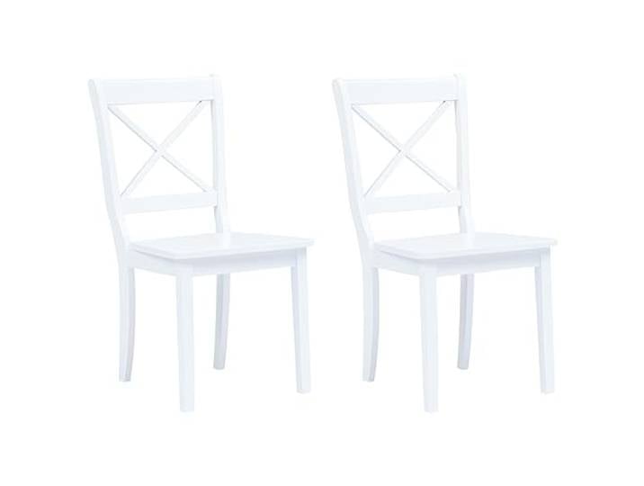 Todiikf Esszimmerstühle 2er Set Weiß Massivholz Küchenstühle 90cm Ergonomisches 2-Teiliges Holzstuhl Set aus Kautschukbaumholz mit lackierter Oberfläche für Küche und Esszimmer.