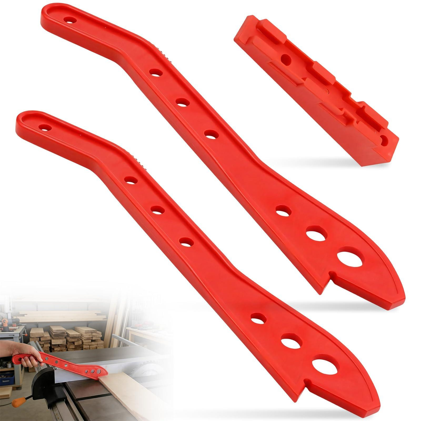 Selius Tafelzaagduwstok met basis, 2 stuks, rood, kunststof