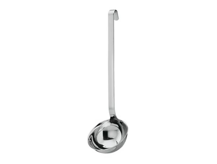 RÖSLE Haken Schöpflöffel, Schöpfkelle mit Hakengriff, Edelstahl 18/10, hochglänzend/matt, 7 cm, Spülmaschinengeeignet, Silber, 10007
