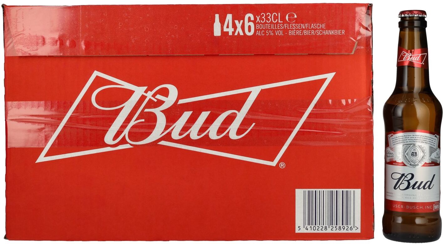 Bud American Lager Beer 5% Vol. 4x6x0,33l