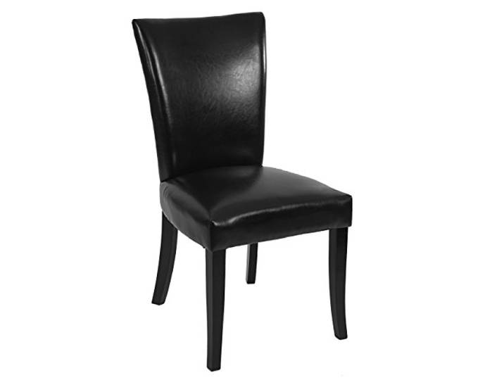 Mendler 6er-Set Stuhl Chesterfield - Kunstleder, schwarz, dunkle Beine Esszimmerstuhl, Küchenstuhl, Nieten, FSC®-Zertifiziert