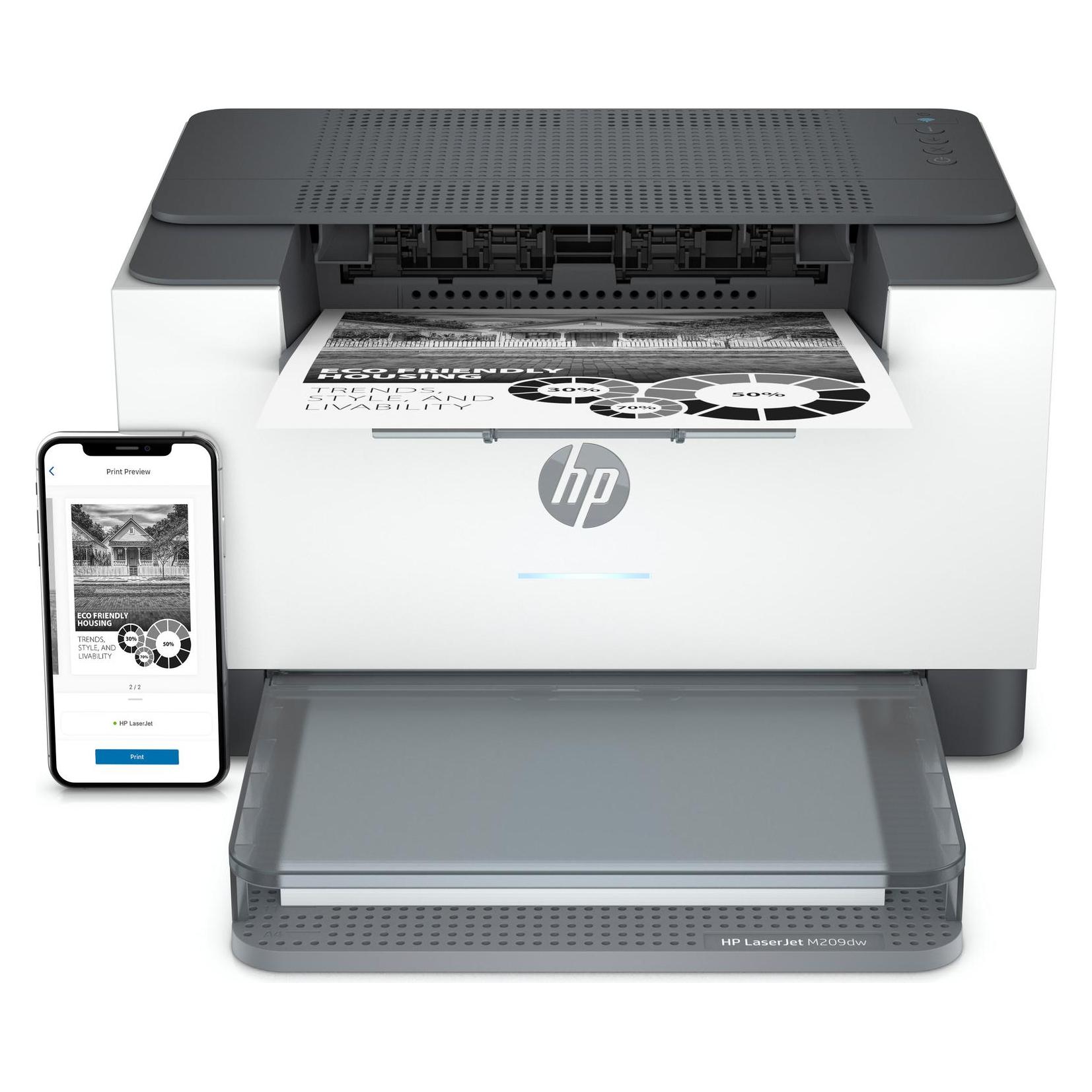 HP LaserJet Pro M209dwe (Laser, Schwarz-Weiss) (6GW62E)