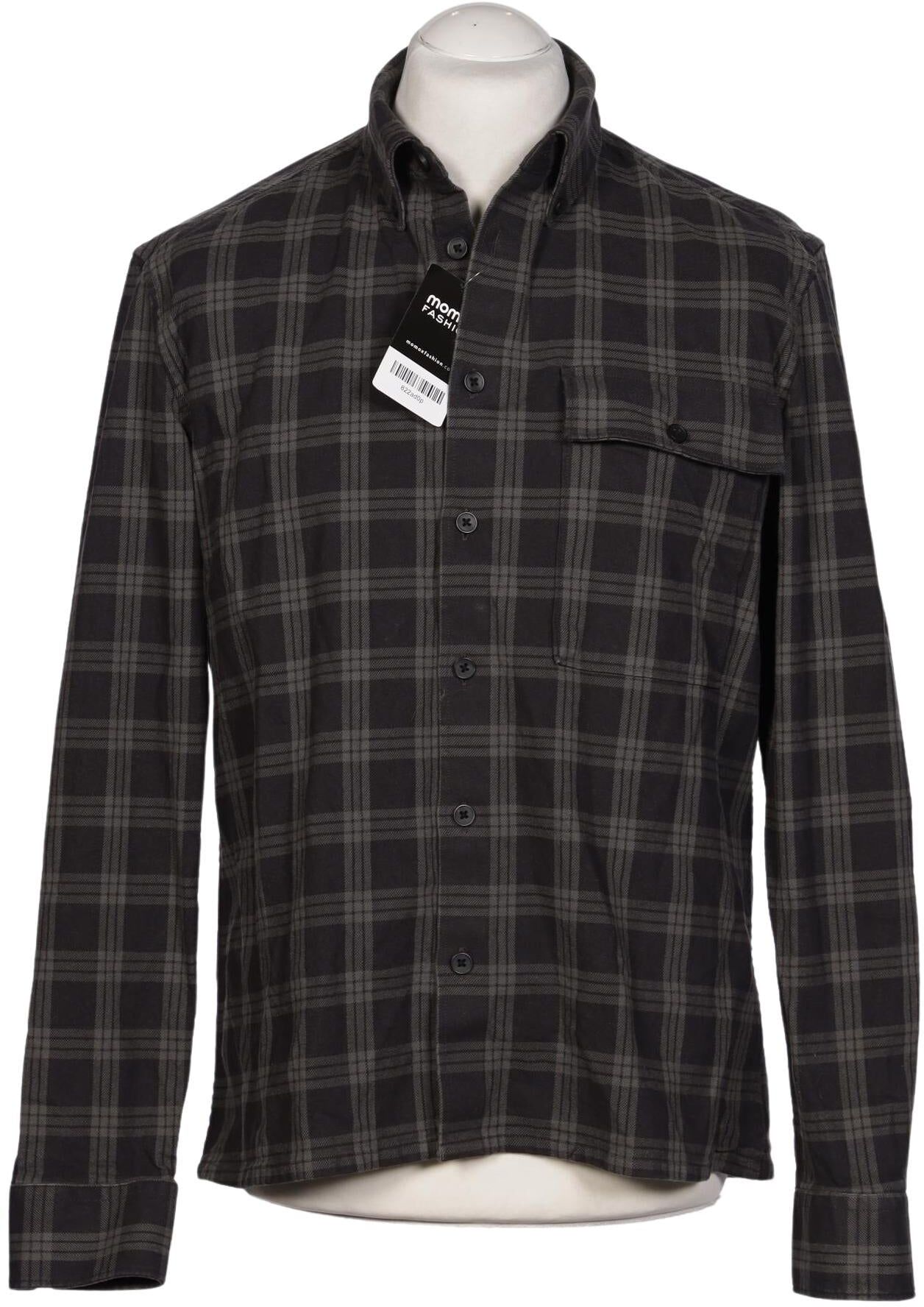 Burton London Burton  London Herren Hemd, Grau, Gr. M, Baumwolle - Second Hand