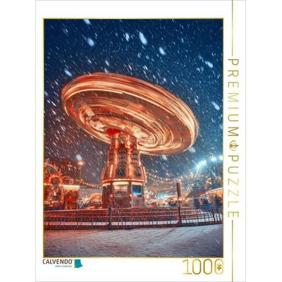 CALVENDO Puzzle Rotes und grünes Funkeln malen ein Feuerwerk der Vorfreud | 1000 Teile Lege-Größe 64x48cm Foto-Puzzle für glückliche Stunden, Game von