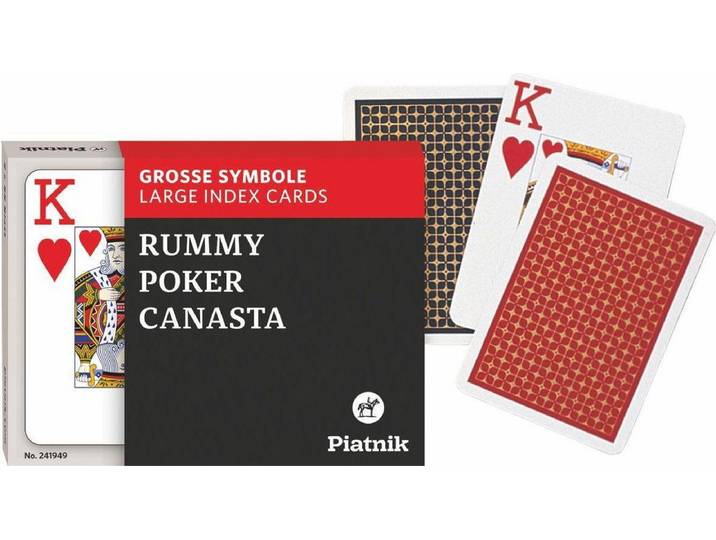 Piatnik - Pokerspeelkaartenset Dubbel - Grote index