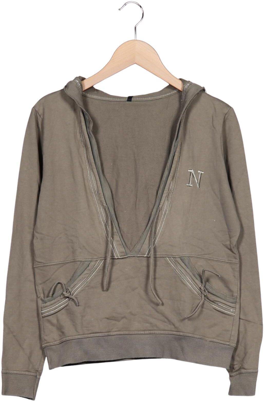 NAF NAF Damen Kapuzenpullover, Grün, Gr. XL, Baumwolle - Second Hand