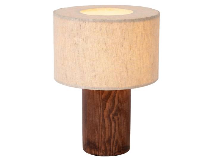 Lucide TACHINA – Tischlampe – 1xE14 – Naturmaterial