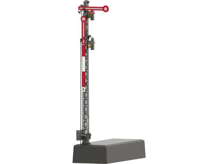 Märklin Modelleisenbahn-Signal Märklin 70414 H0 Formsignal 2flügelig, Gittermast Hauptsignal Fertigmo