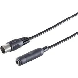 Diodenstecker 5-pol. - Klinkenbuchse 6,3mm, 0,2m
