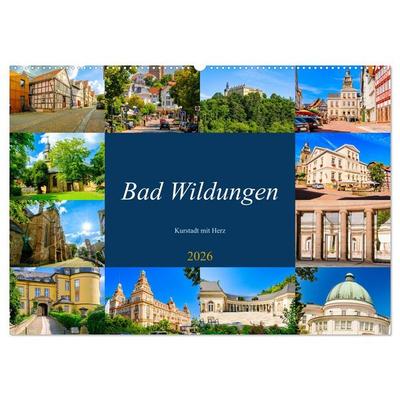 Bad Wildungen, Kurstadt mit Herz (Wandkalender 2026 DIN A2 quer), CALVENDO Monatskalender