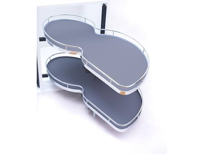 TMY Magic Corner Eckschrank Organizer Höhenverstellbarer Rechts 800 mm Ausziehbare Schublade Küche, Auszug Küchenschrank Soft-Close-Funktion, Teleskopschublade Ausziehbar für Küchen Schrank