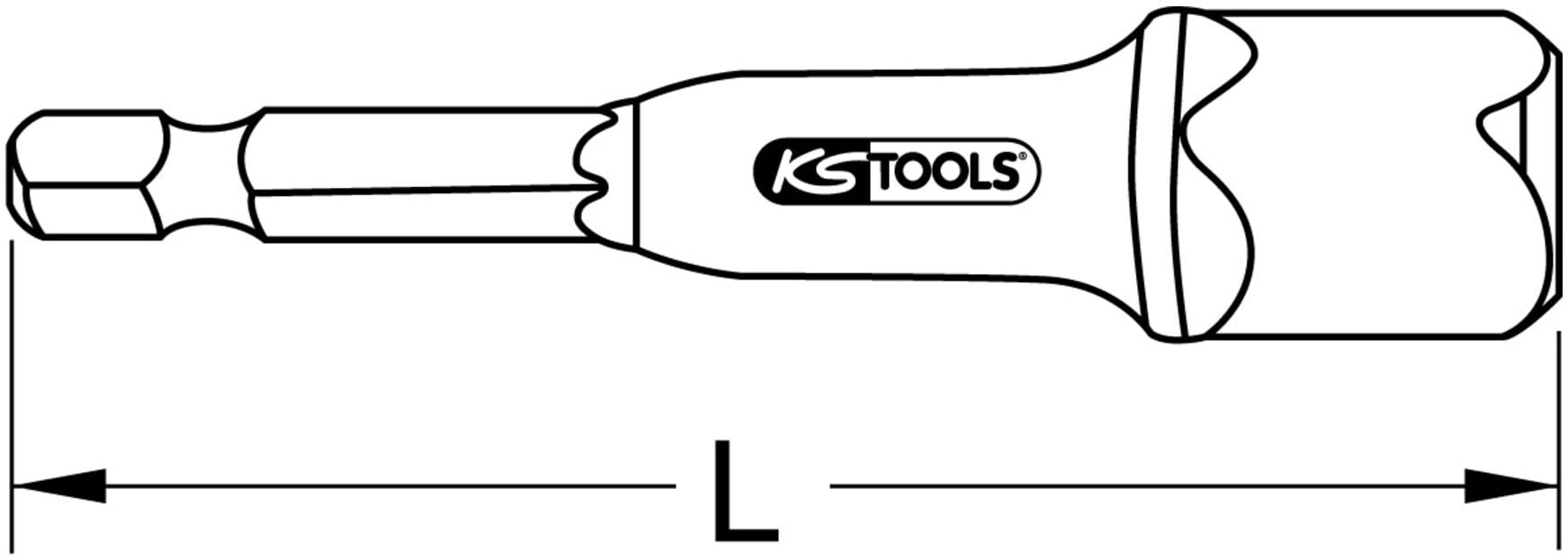KS Tools 1/2" Spezialadapter, magnetisch, 72mm (514.1135)