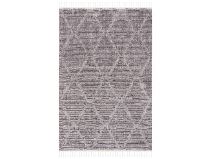 Tapis bohémien en polyester gris, 122 x 183 cm