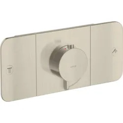 hansgrohe AXOR One Thermostatmodul Unterputzmodell für 2 Verbraucher, 45712820, Farbe: Brushed Nickel