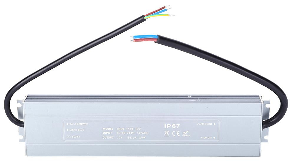 Gistuch HRUW-150W-12V LED-voeding, IP67 waterdichte driver/transformator, 100-264VAC