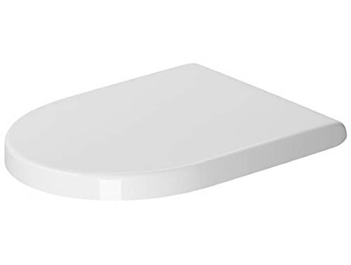 Duravit Abattant WC Starck 3\, Abattant Toilette en Uréa-Duroplast\, Couvercle de Toilette avec Charnières en Acier Inoxydable\, Blanc