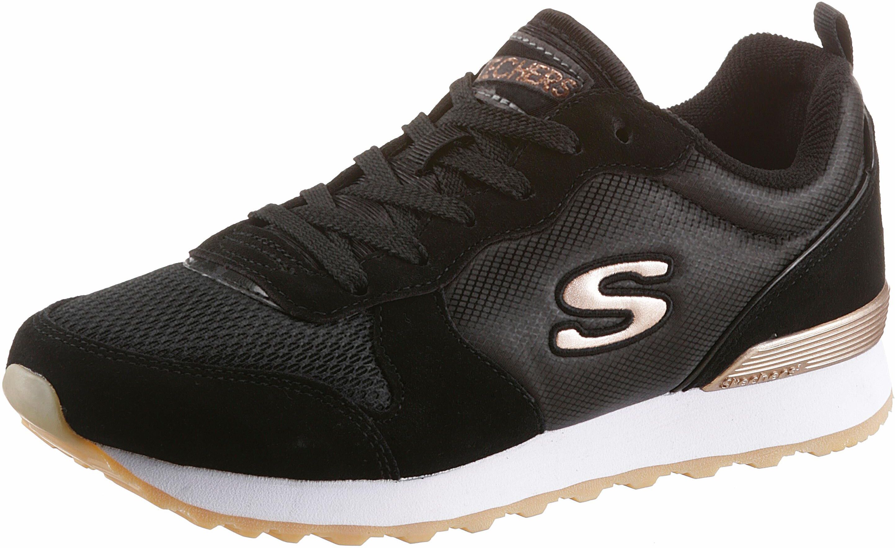 Skechers "OG 85 - GOLDN GURL" Schnürschuh, Original-Retro-Jogginschuh mit Air-Cooled Memory Foam