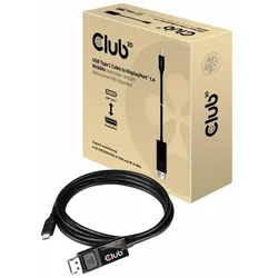 CLUB3D USB Type C auf DP1.4 8K60Hz Bidir. HDR ST/ST 1.8m