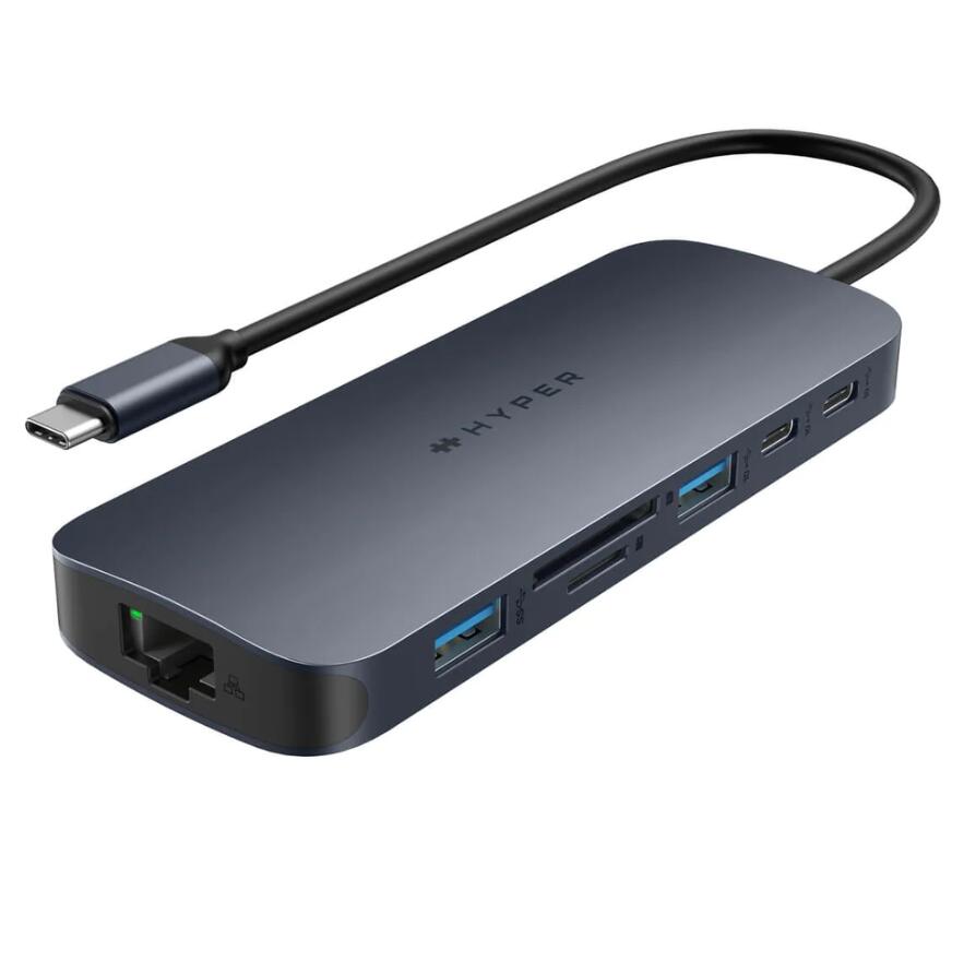 Hyper® HyperDrive EcoSmart™ Gen.2 Dual HDMI USB-C® 11-in-1 Hub w 140 W PD3.1 Pass-Thru - For MST enabled devices HD4006GL